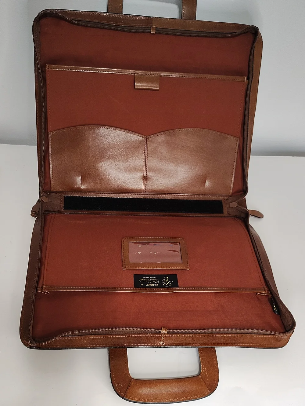 Vintage Classic Brown Leather Briefcase